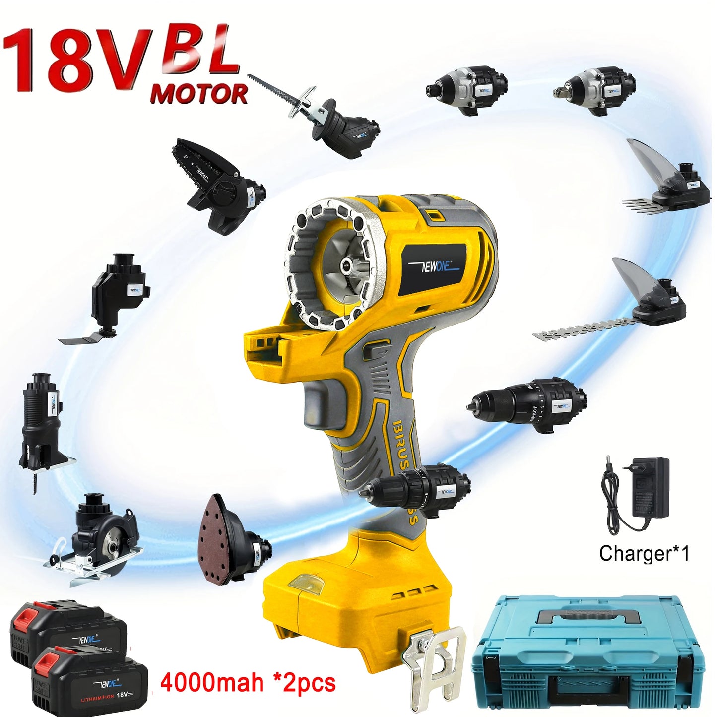Hign-concerned 18V Brushless Multifunction Tool 12 In 1 Kit