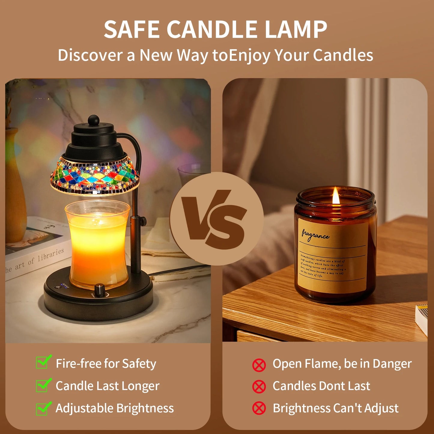 Hign Concerned Candle Warmer Lamp With Timer Dimmer Lantern