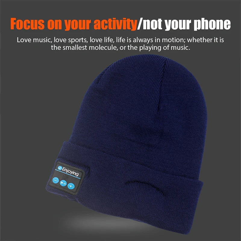 Winter Sports Bluetooth Beanie With Wireless Headset Speaker Cap