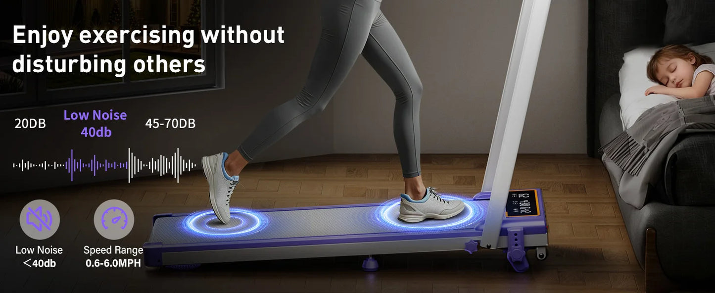 Folding Treadmill With Incline And RGB Lights Dual Screen