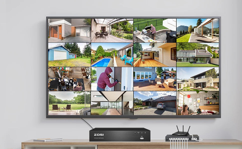 ZOSI 8 Channel POE CCTV Surveillance Kit 4K Night Vision