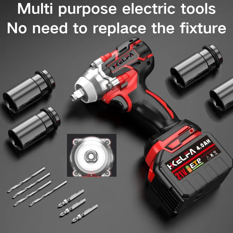 HKELF 21V Brushless Impact Wrench Cordless Power Tools