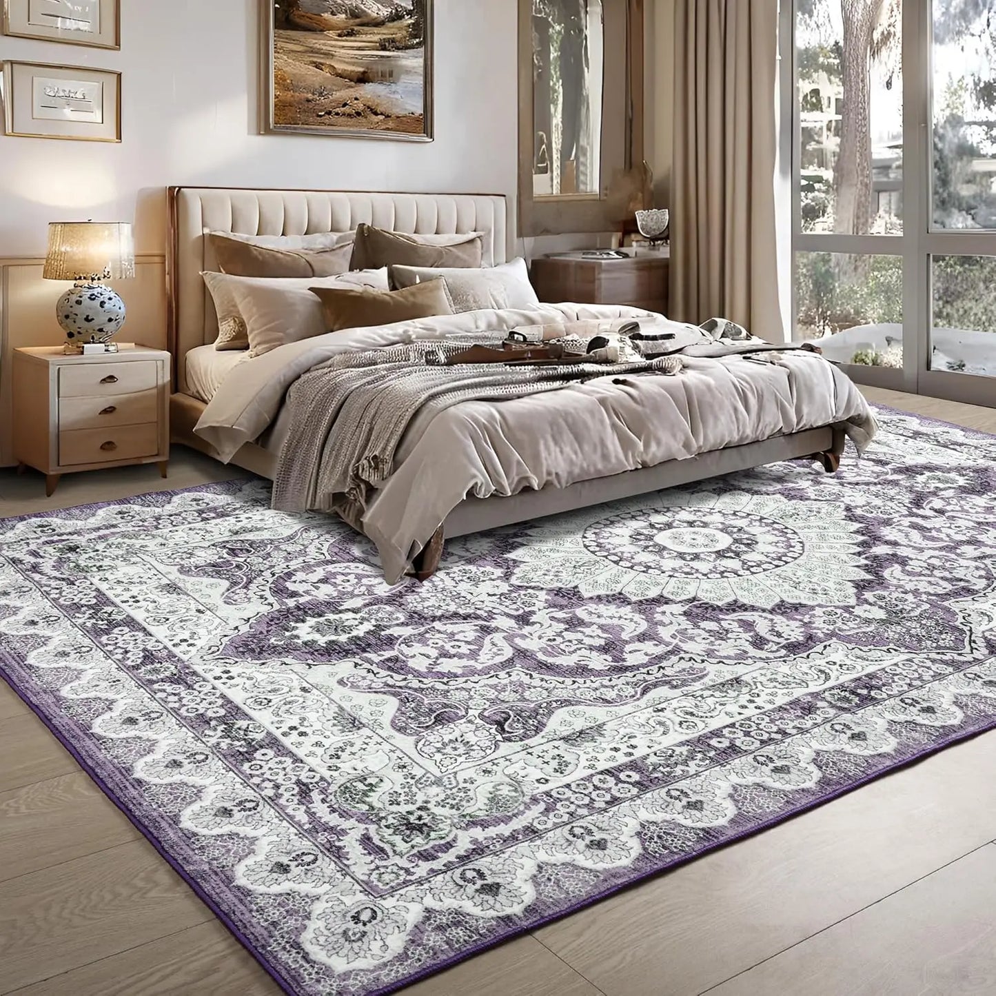 NoahasCN Nonslip Machine Washable Area Rug Living Room