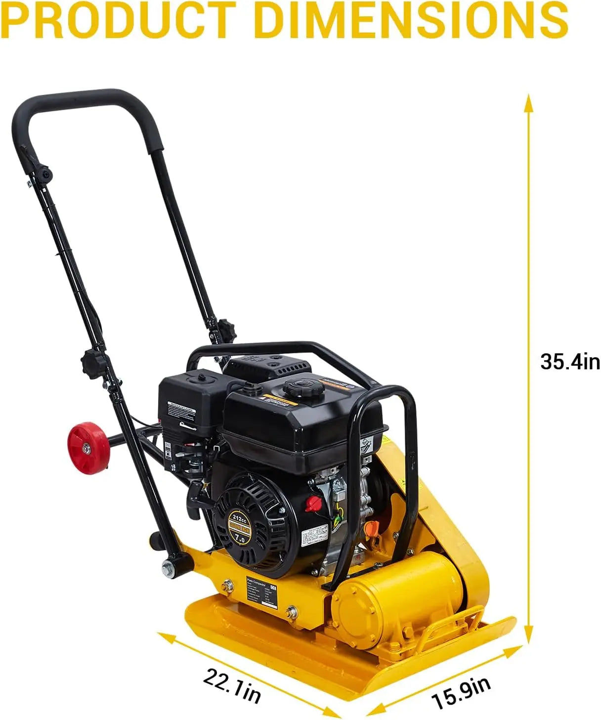 Twister CK Plate Compactor 7HP 212cc Gas Engine 4200 Lbs