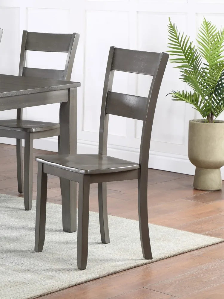General Use Transitional Dining Side Chair Ladder Back Wood
