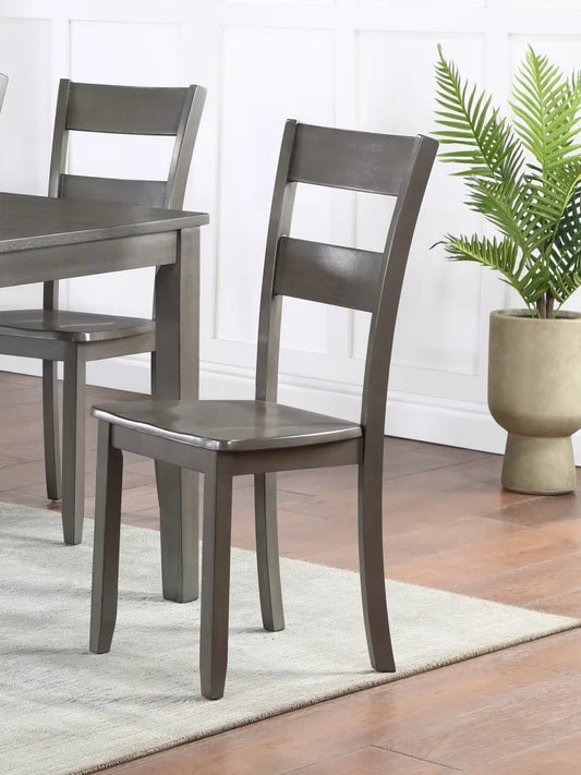 General Use Transitional Dining Side Chair Ladder Back Wood