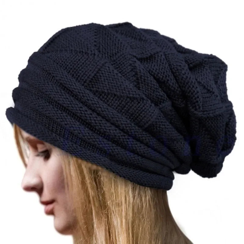 Unisex Winter Beanie Slouchy Knit Hat For Men Women