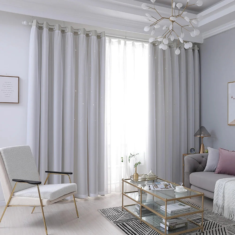 Guangdong Craft Weaving Hollow Out Star Curtain Sky Drape