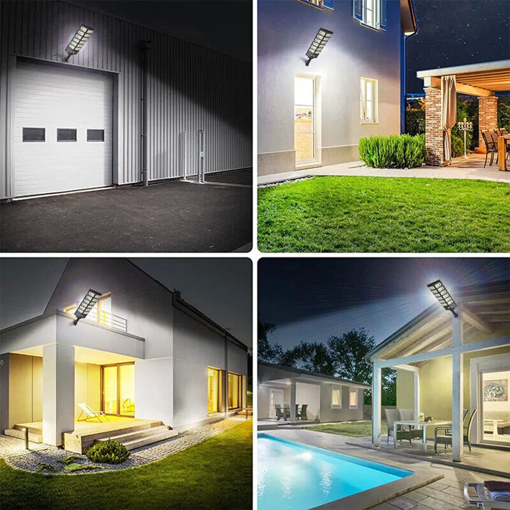 Solar Powered Street Lights With Motion Sensor Remote