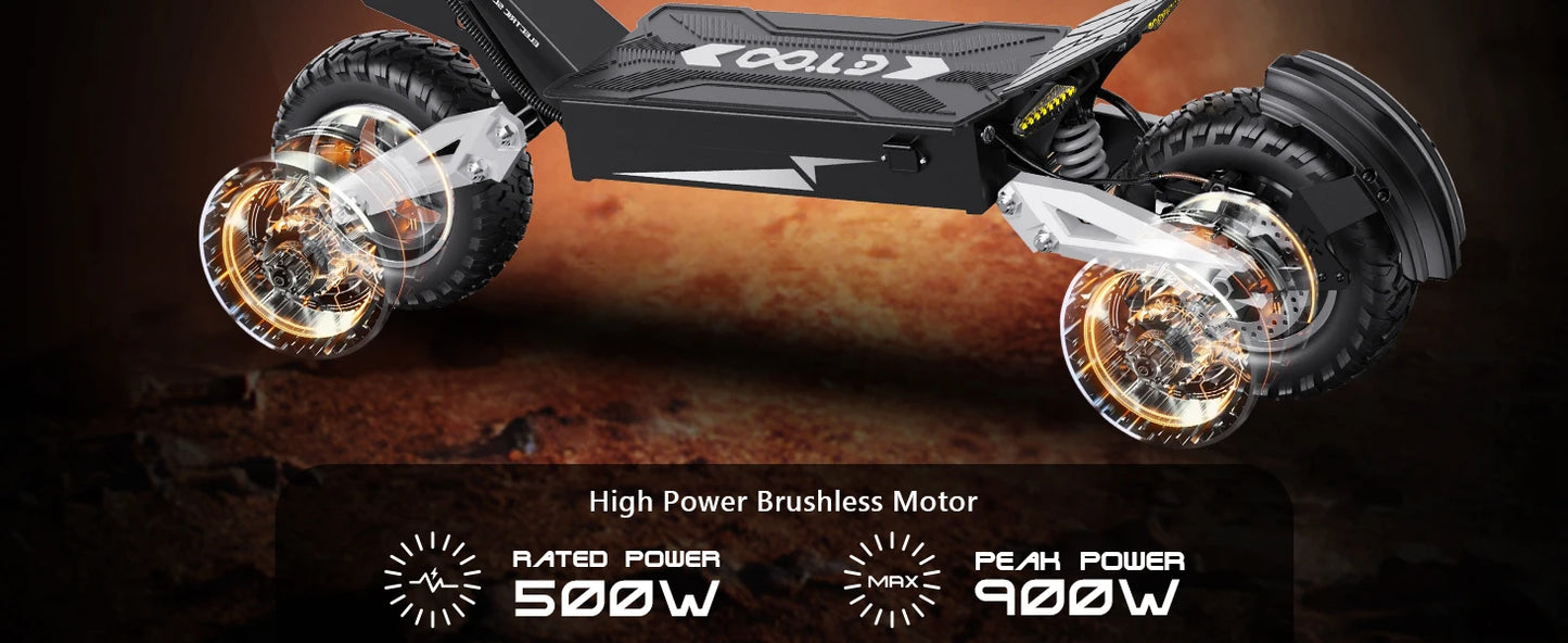 OOTD T10 900W Electric Scooter 48V Battery Foldable Off Road