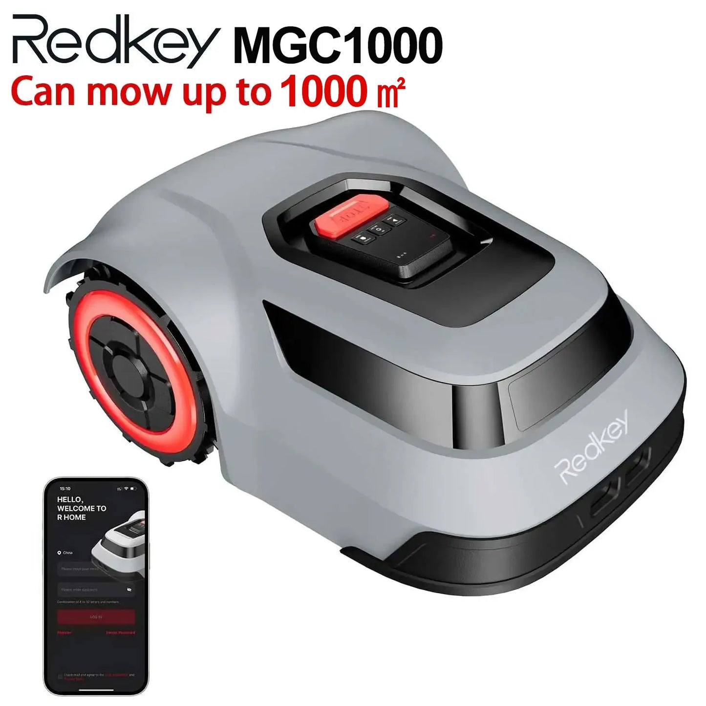 Redkey C TOF Robot Lawn Mower MGC1000 Automatic Charging