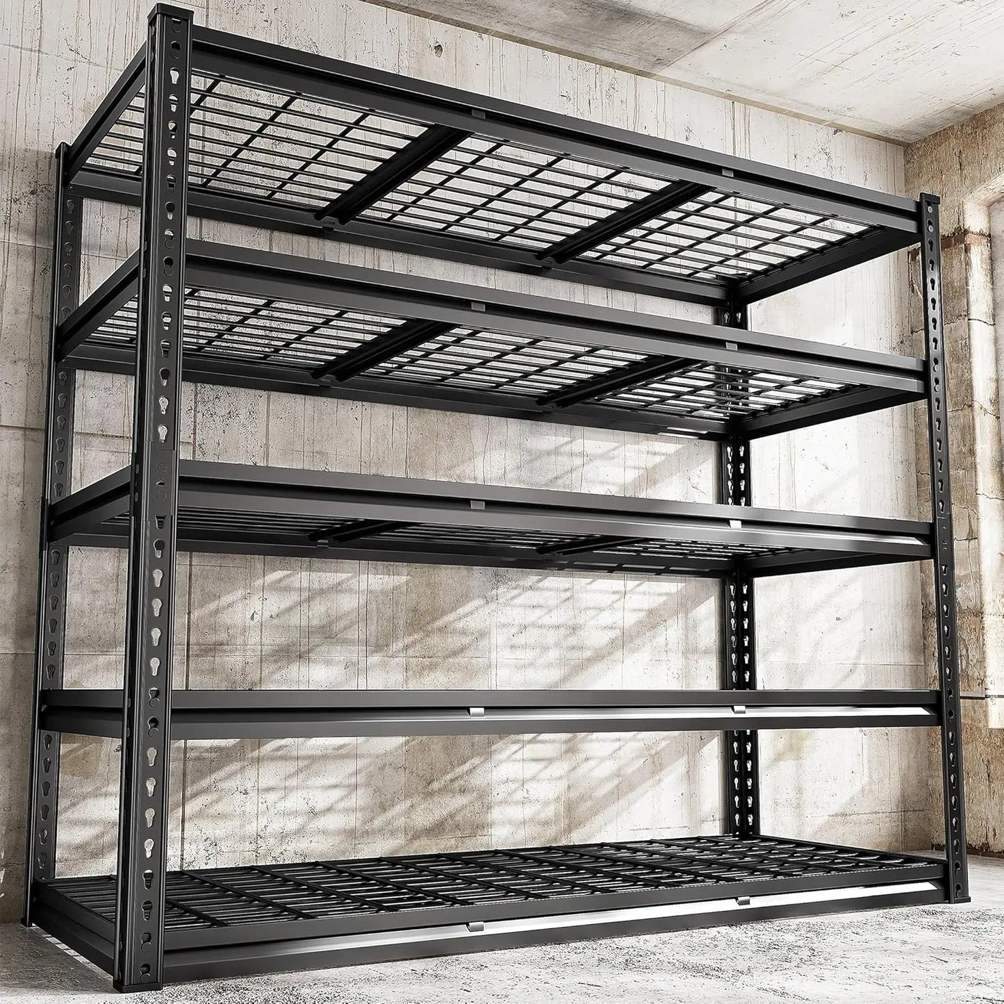 Heavy Duty Metal Garage Storage Shelving Unit Five Tier 3000Lbs