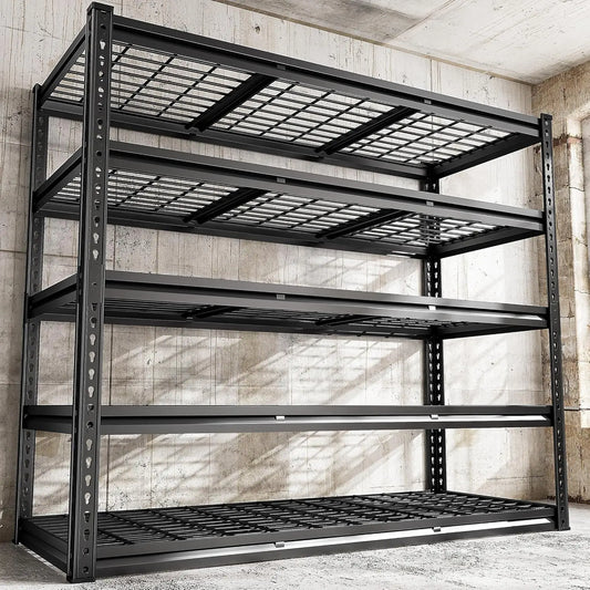 Heavy Duty Metal Garage Storage Shelving Unit Five Tier 3000Lbs