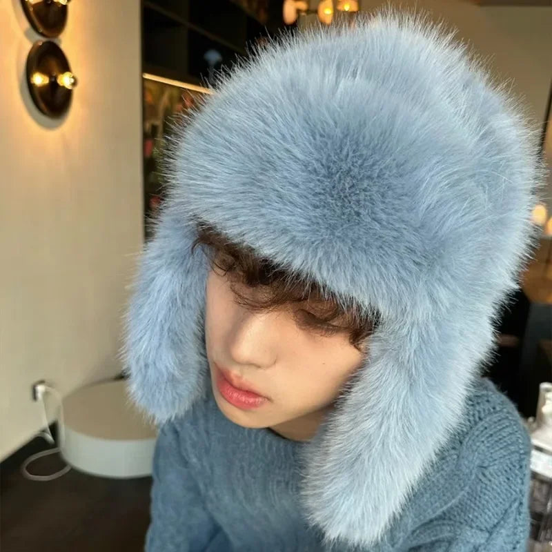 Zhejiang Imitation Mink Fur Bomber Hat Unisex Winter