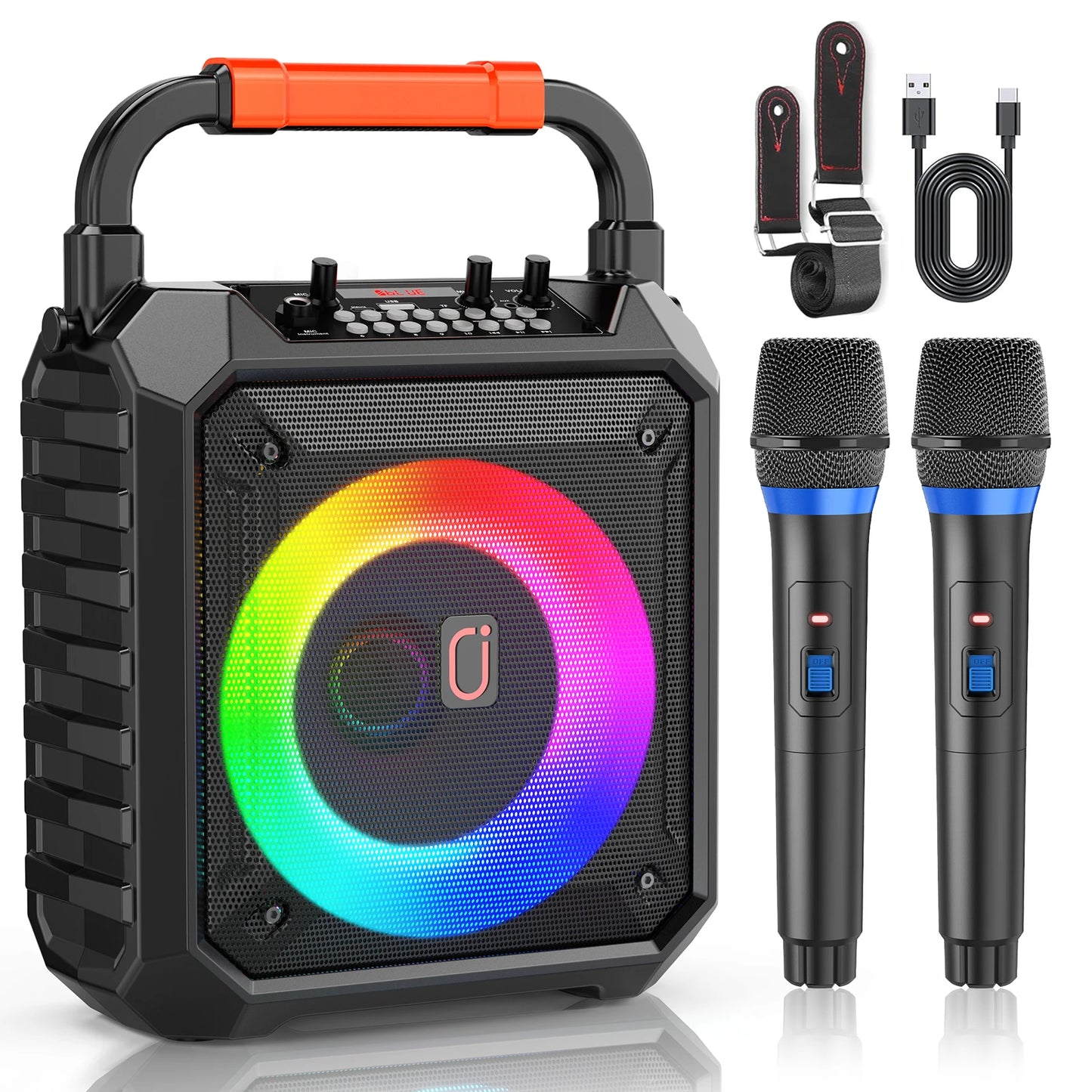FanFun Wireless Outdoor Speaker With Microphone And DJ Light