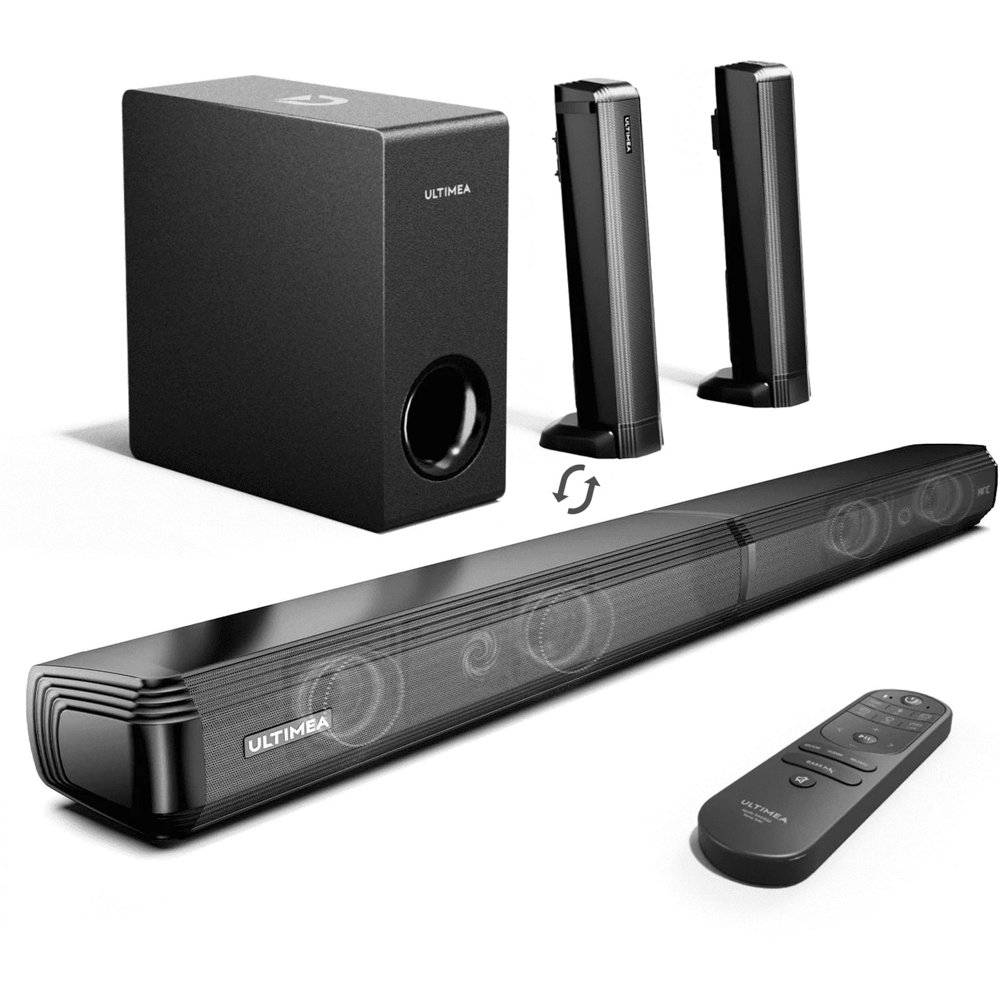 Ultimea 200W 4 1Ch Soundbar With Subwoofer Bluetooth 5 3
