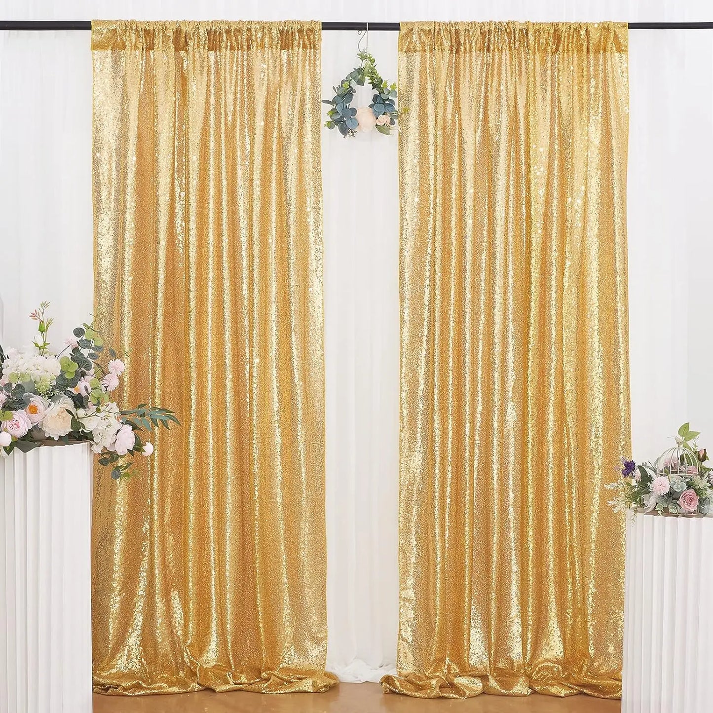 Hign-concerned Sequin Backdrop Curtain for Party Decor