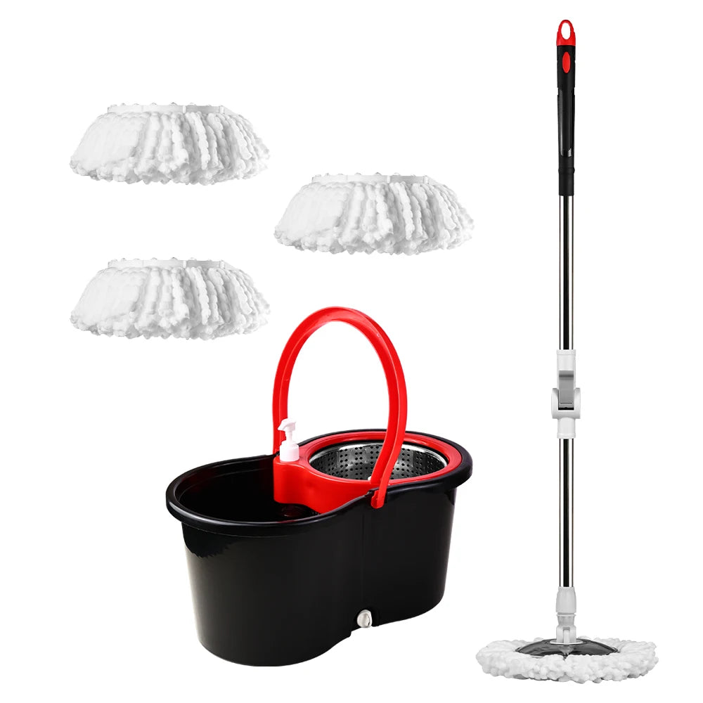 360 Degree Spin Mop System With Self Cleaning Bucket Heads