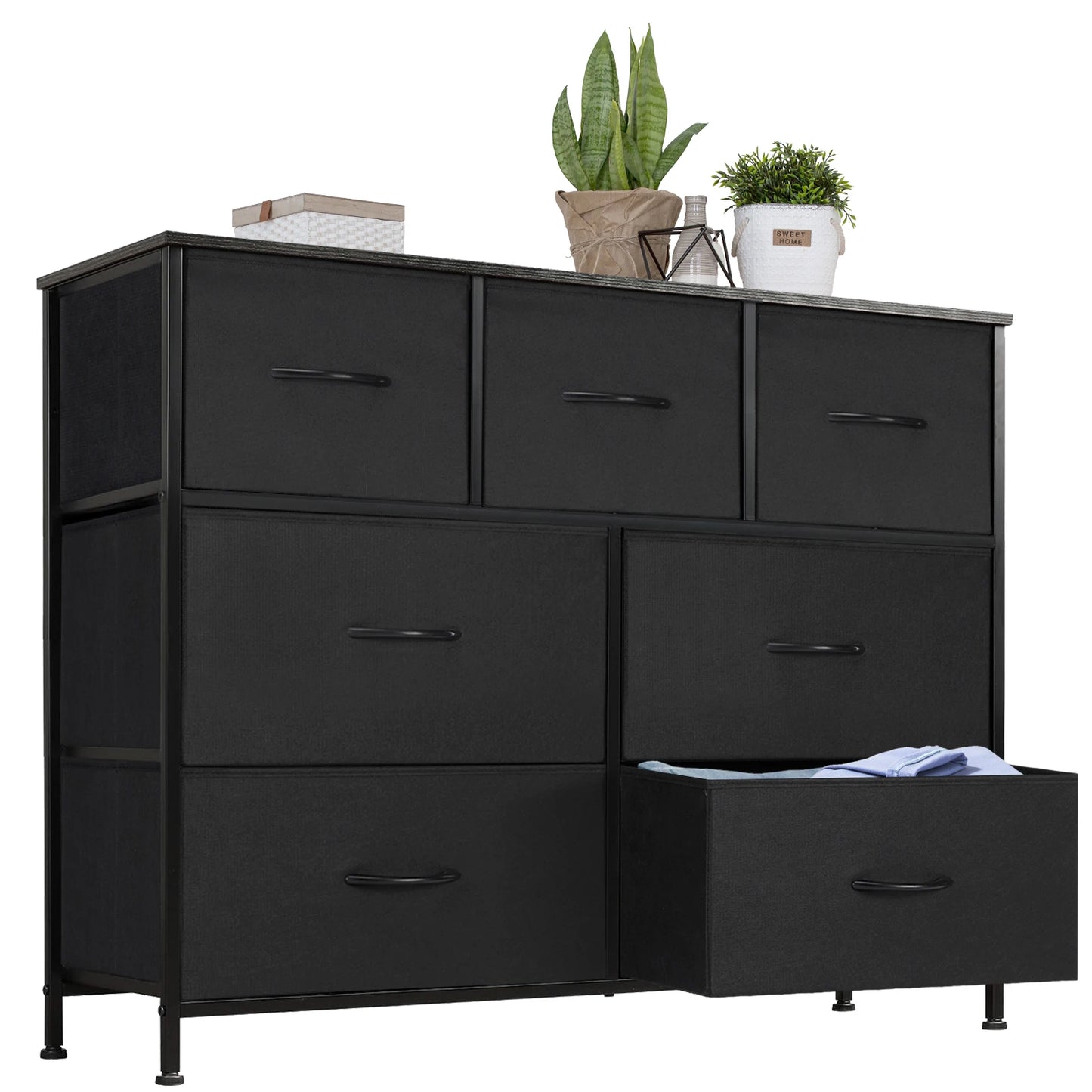 JHK Desser With 7 Fabric Drawers Organizer Storage Closet Chest