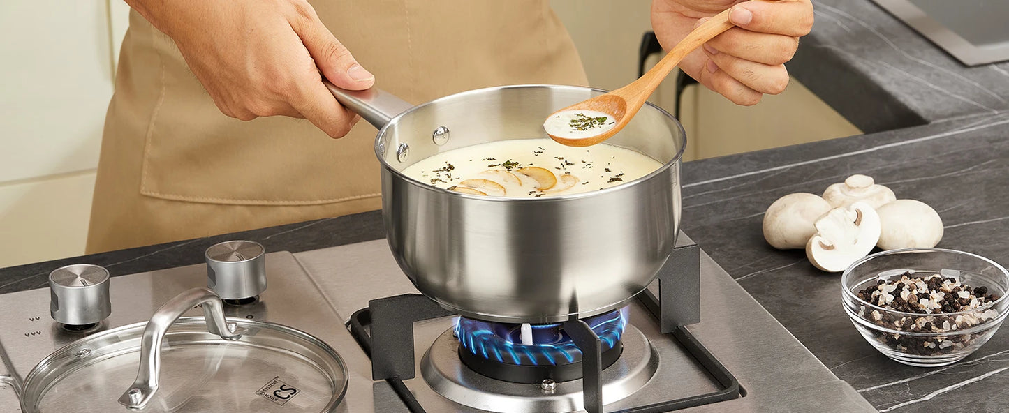 KOCH SYSTEME CS Stainless Steel Saucepan Set Induction Compatible
