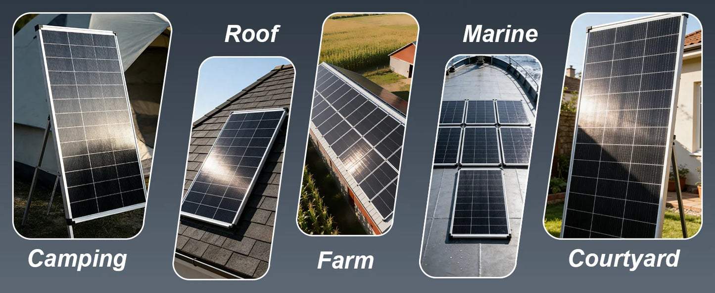 AeternaSol 200W N Type Monocrystalline Solar Panel Kit Off Grid PV System