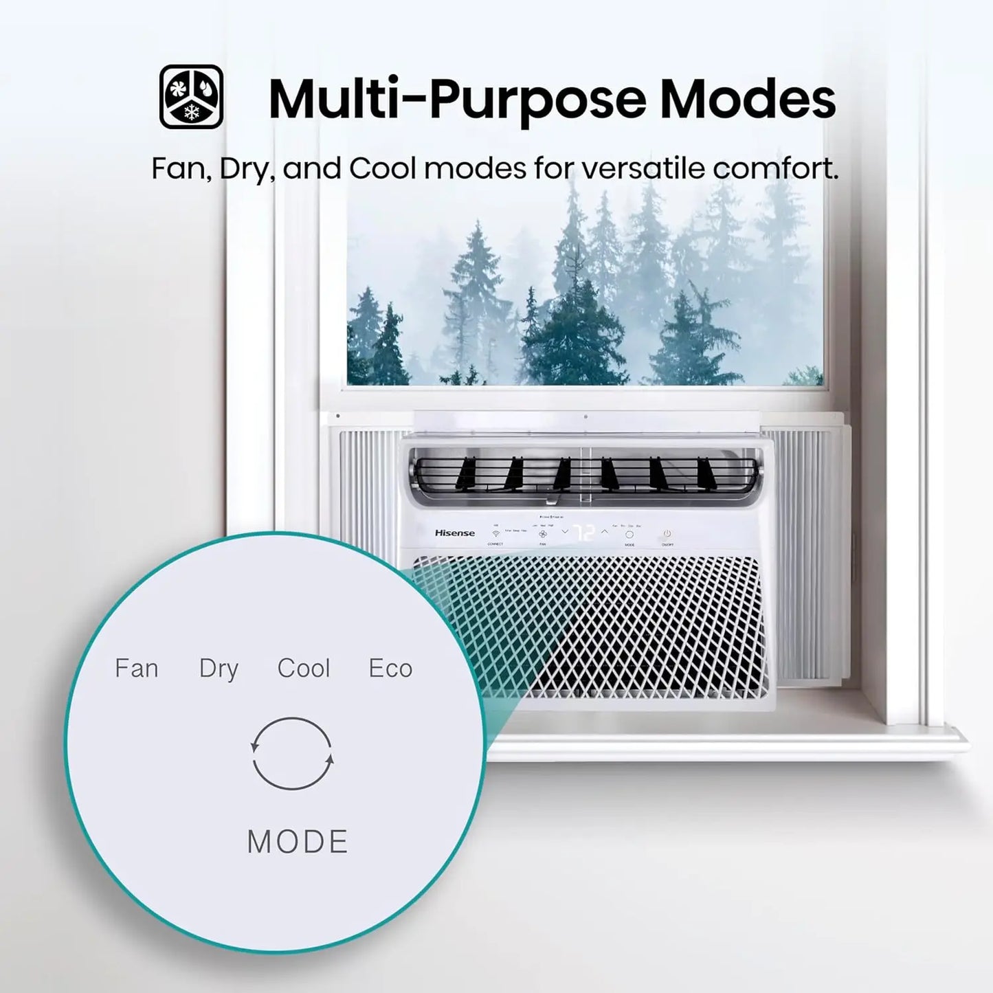 XMSJ 14000 BTU Smart Window Air Conditioner With 3 Modes