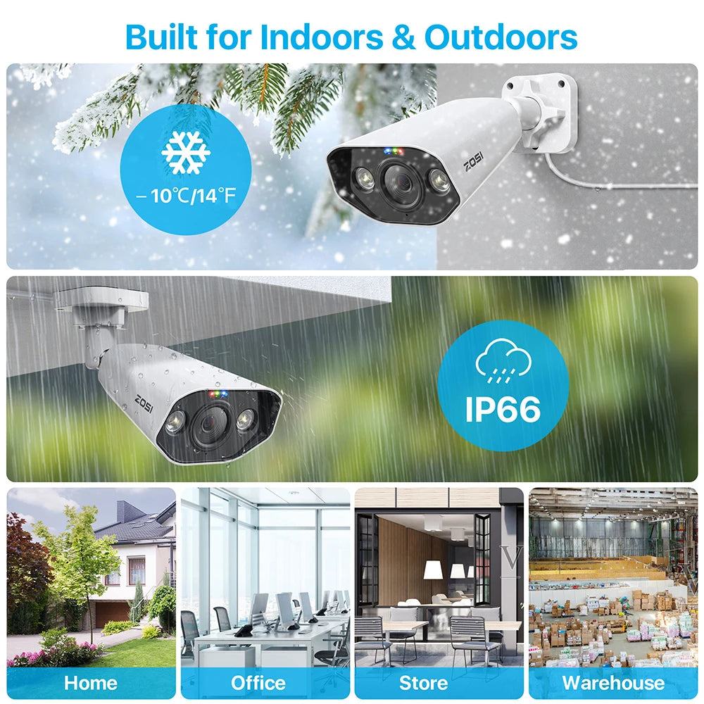 ZOSI 8 Channel POE CCTV Surveillance Kit 4K Night Vision