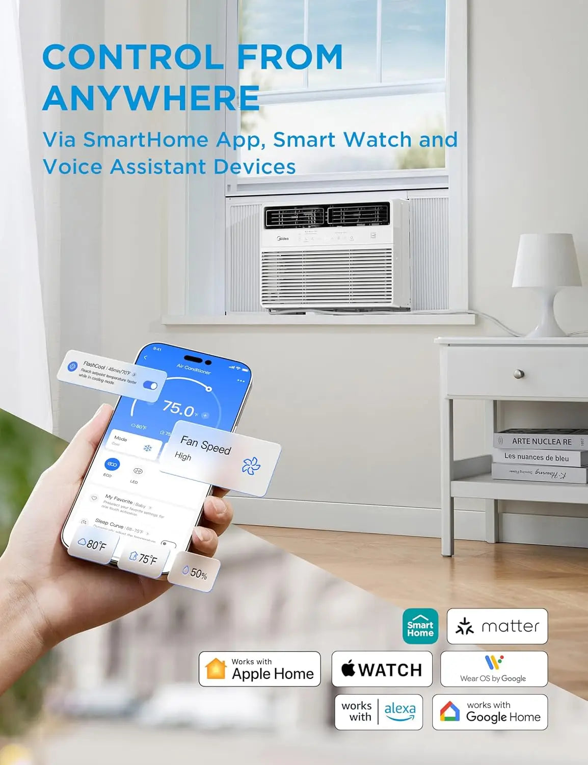 XMSJ Smart Inverter Window AC 12000 BTU With App Alexa