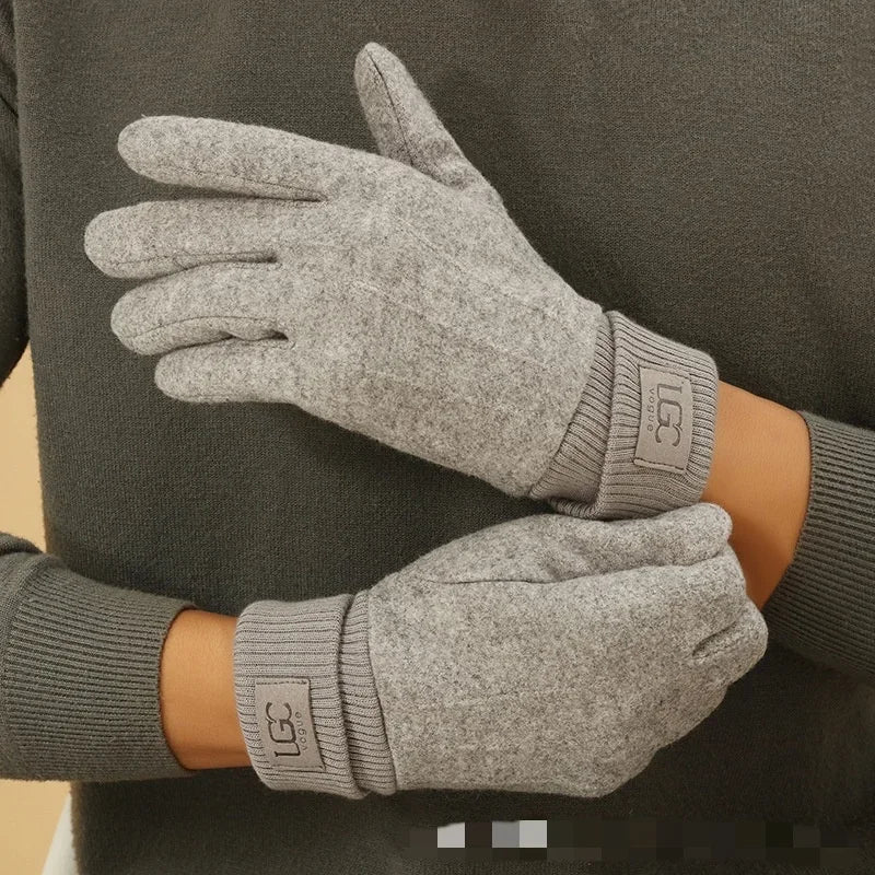 Winter Cashmere Gloves For Women Warm Touch Screen Mittens