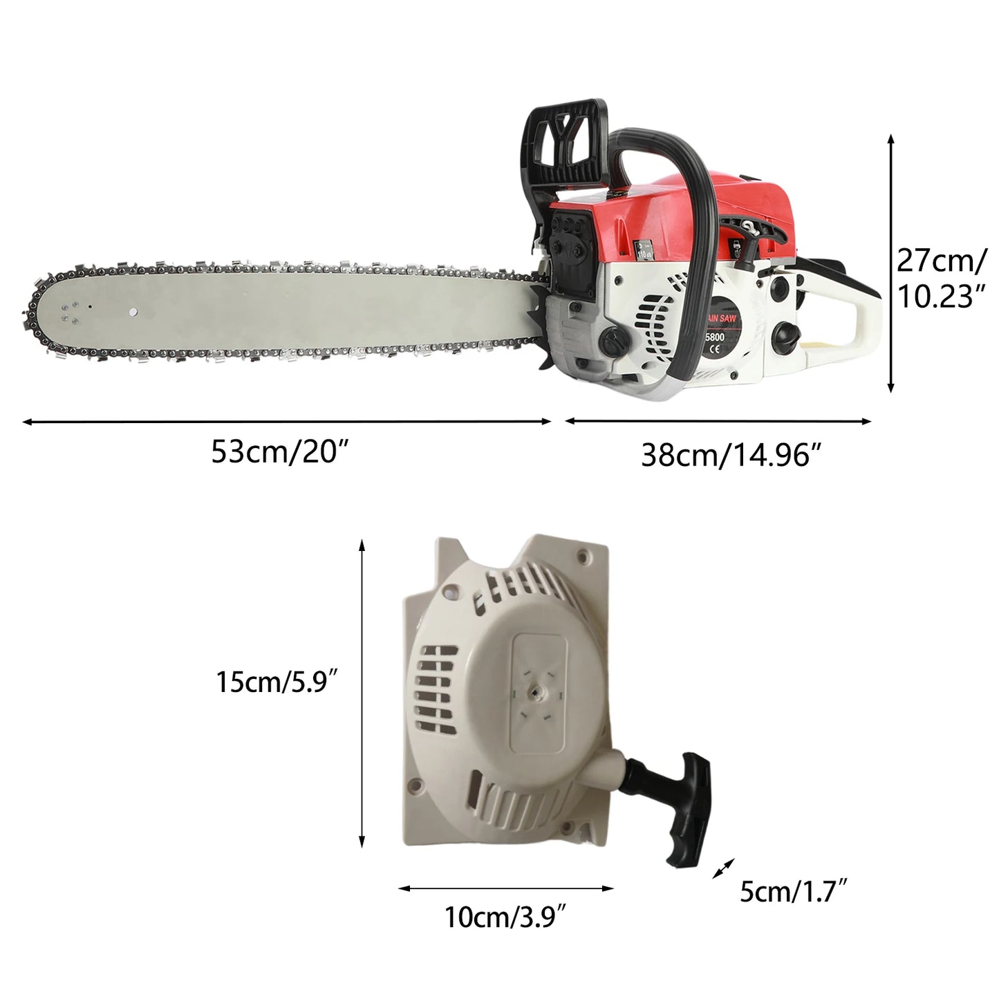 High Power Gas Chainsaw With Ergonomic Handle For Forestry Work