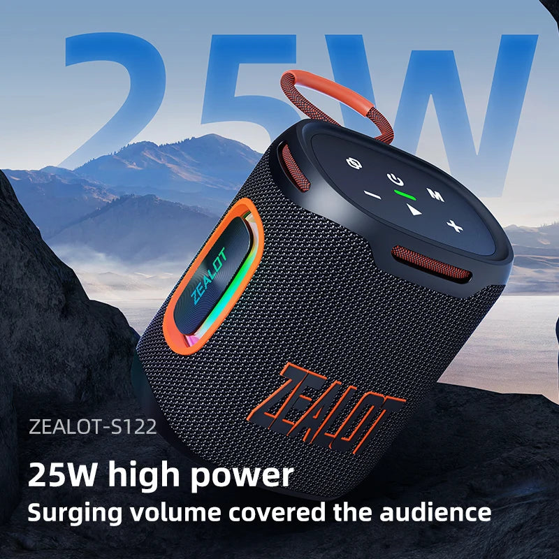 Zealot S122 Bluetooth Speaker BT5 3 Waterproof Shower IPX6