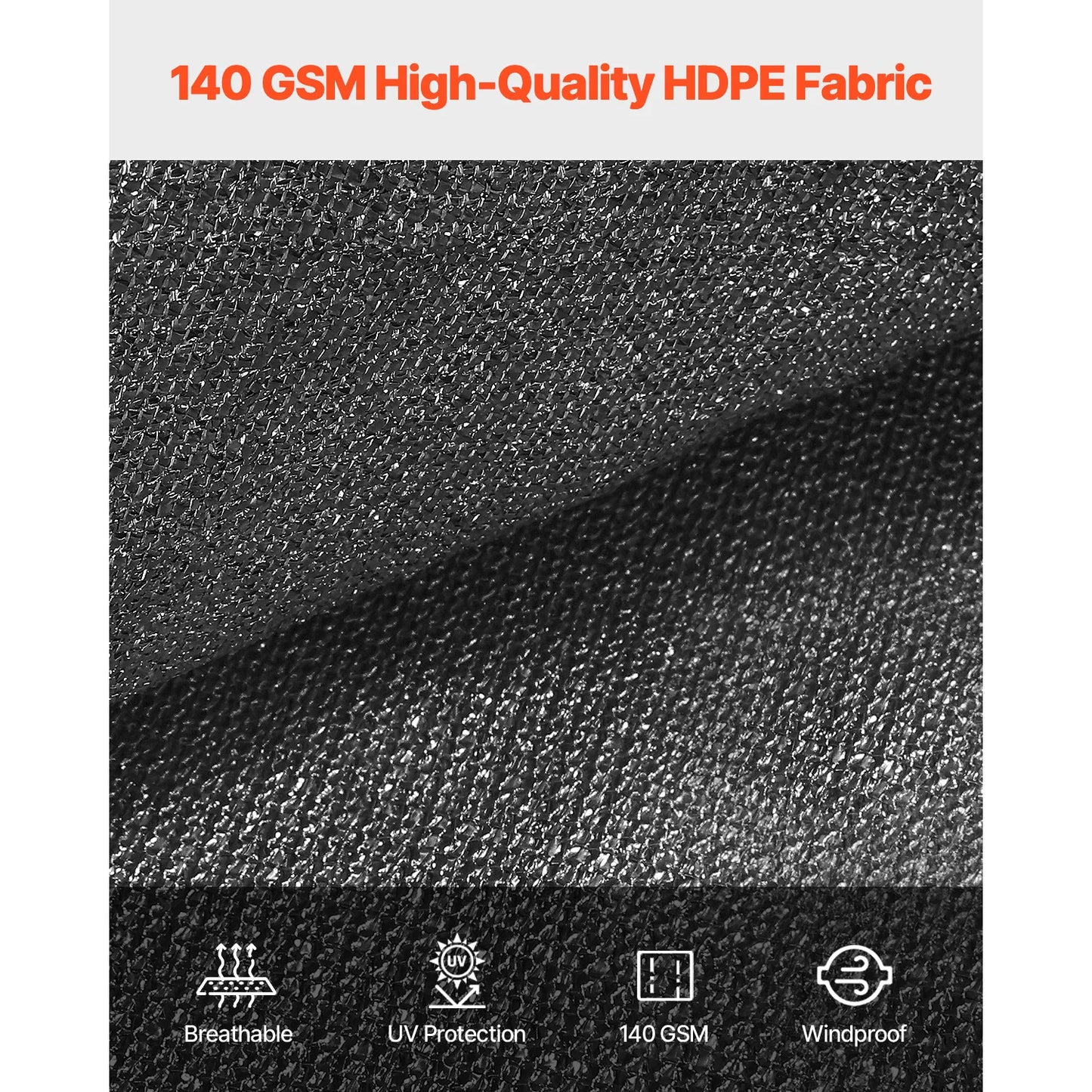 SucceBuy 90 Percent Sun Shade Cloth HDPE Canopy For Outdoors