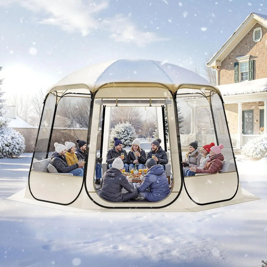 Waterproof UV-Resistant Clear Dome Igloo Camping Tent With Panoramic Windows