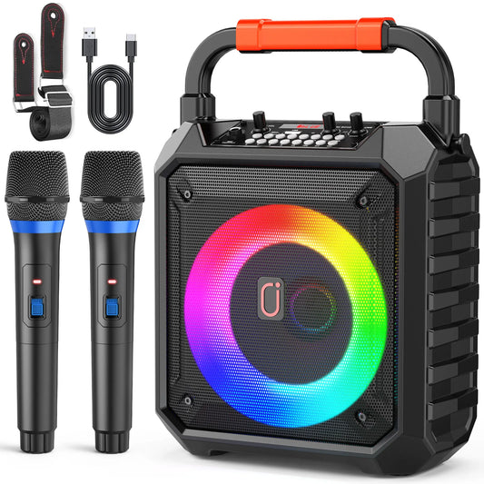 FanFun Wireless Outdoor Speaker Microphone DJ Light TF Card