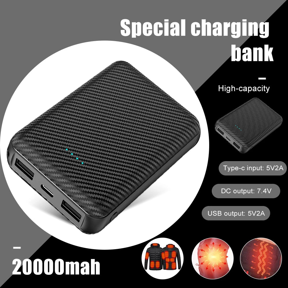 MCDVGear 20000mAh Power Bank Heated Vest Jacket Charger