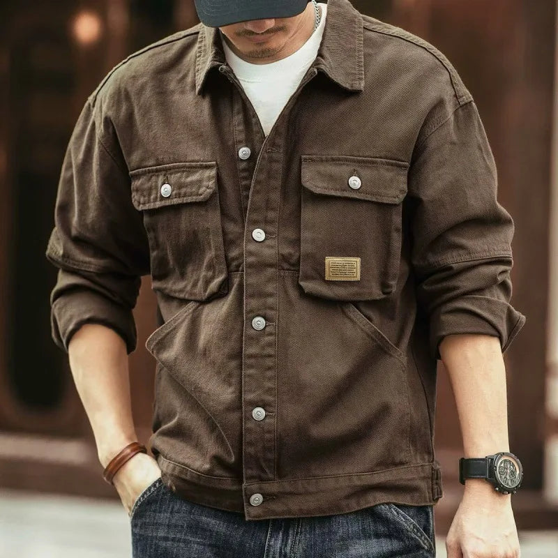 CN Zhejiang Vintage Denim Jacket For Men Autumn Winter