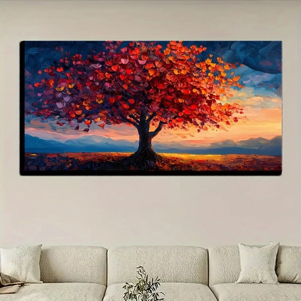 Hign-concerned Tree of Life Canvas Painting Art Deco Style