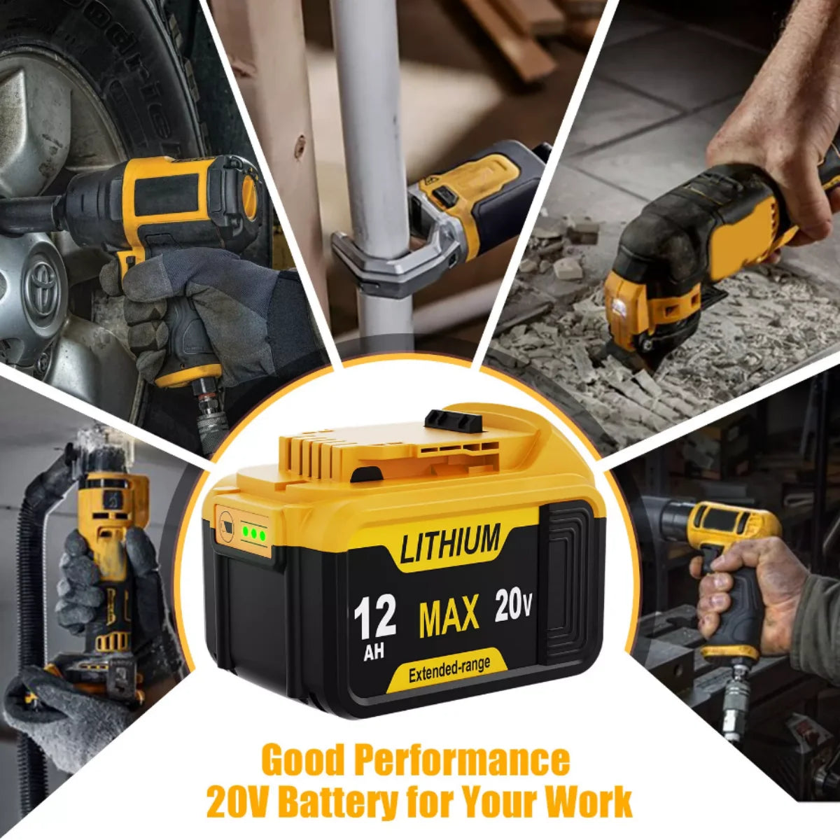 BlawhiHign LiIon Replacement Battery For Dewalt 20V Max Tools