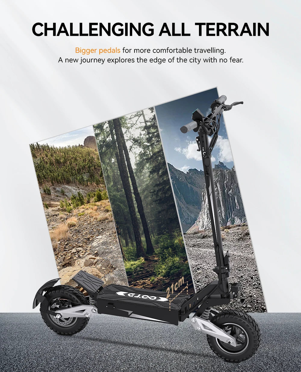 OOTD T10 Foldable Electric Scooter 900W Dual Shock 55kmh