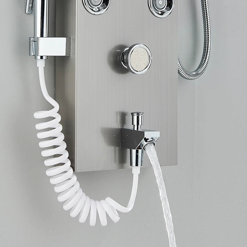 MYQualife LED Rainfall Waterfall Shower Panel System