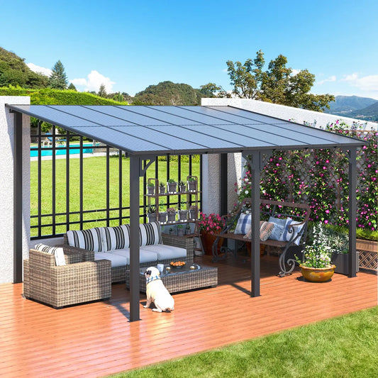 Heavy Duty Aluminum Gazebo For Patio Hard Top Outdoor Shade