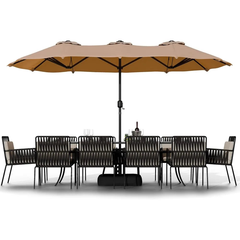 Outdoor Patio Umbrella With Crank Base Market Umbrella For Patio