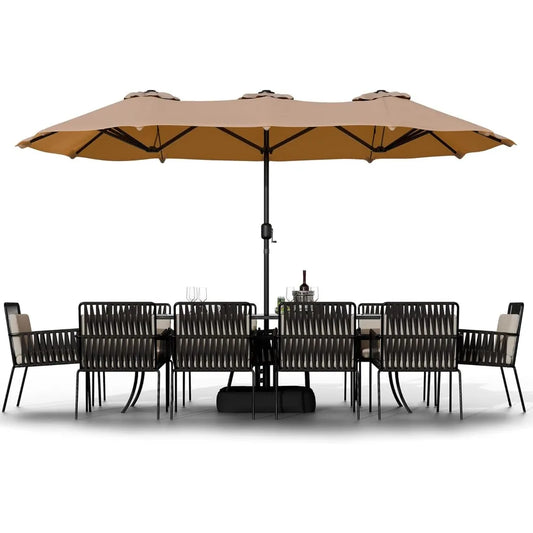 Outdoor Patio Umbrella With Crank Base Market Umbrella For Patio