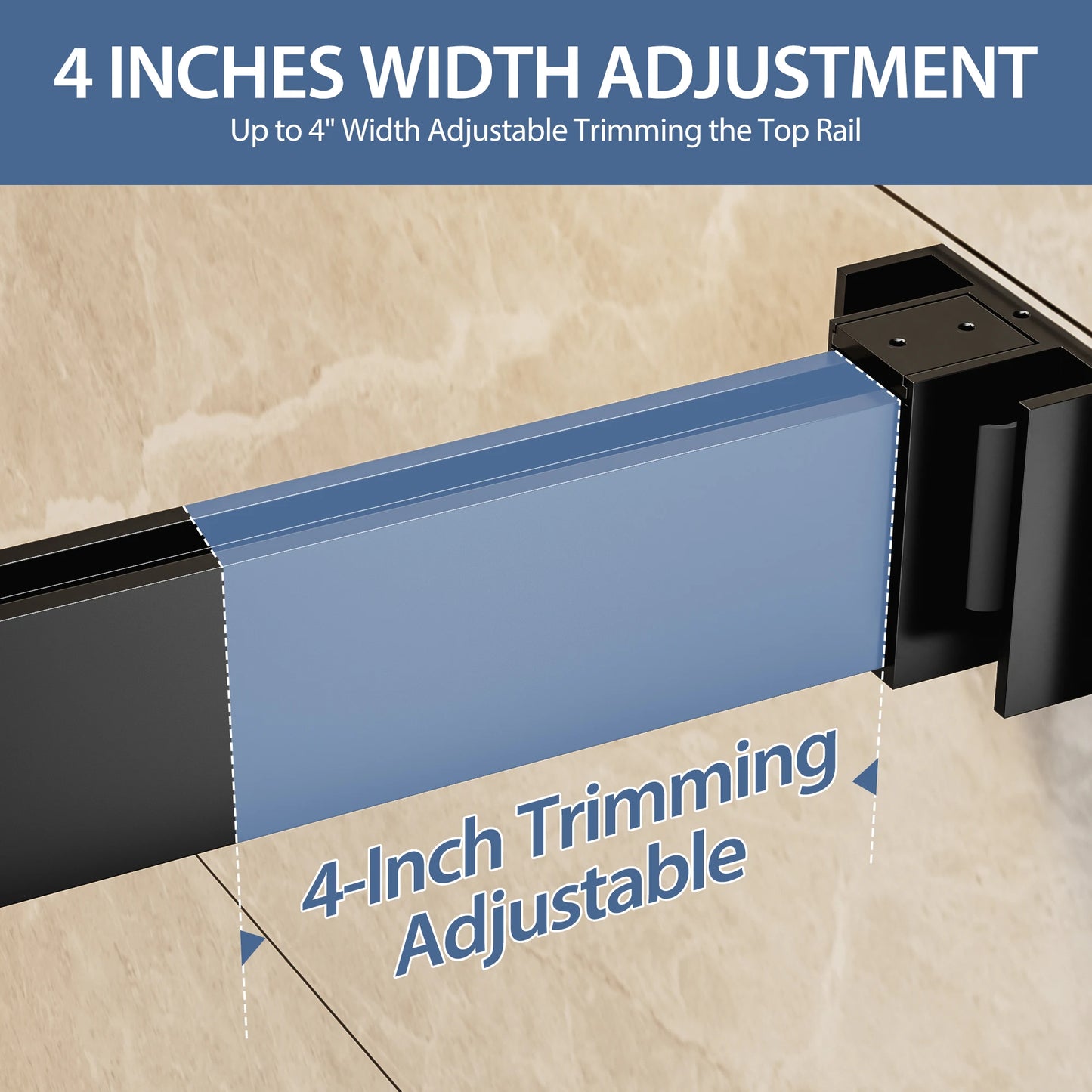 Sh.Kl Frameless Double Sliding Shower Door With Glass