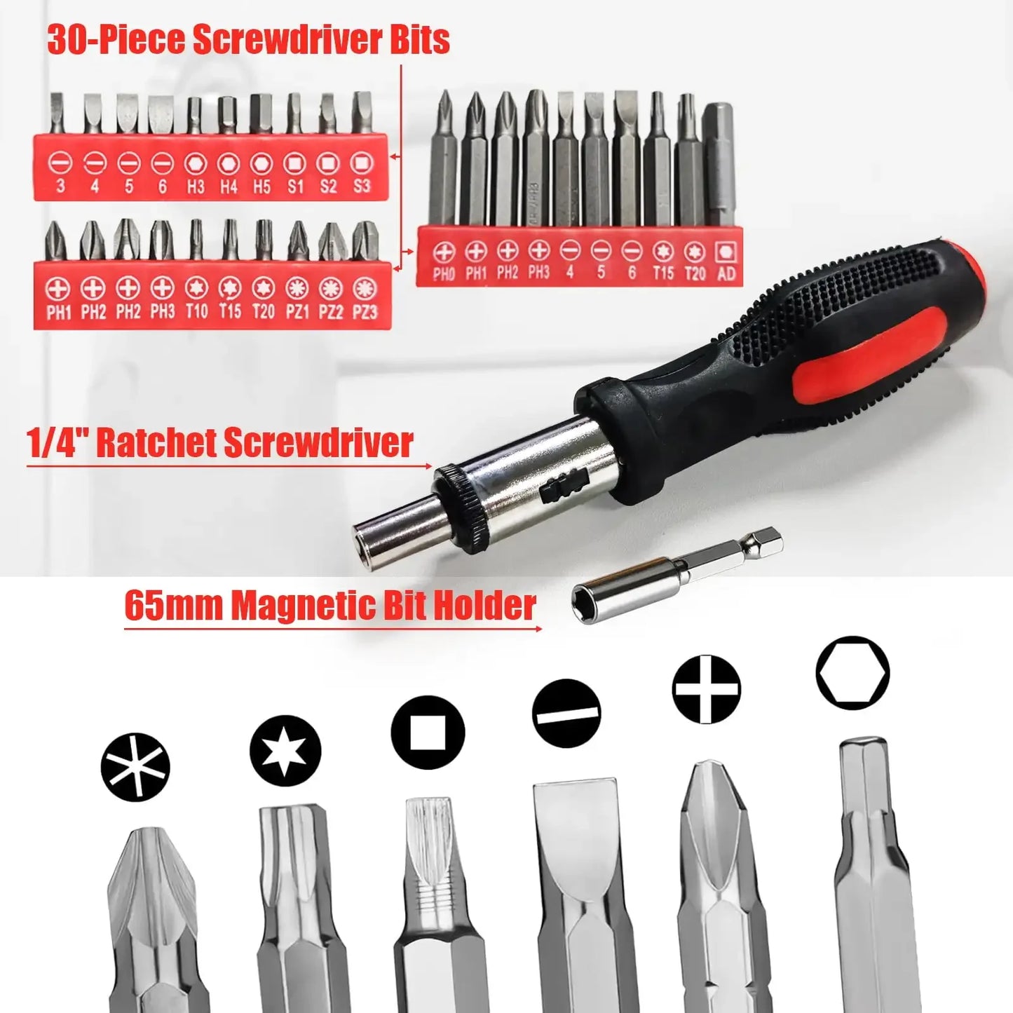 DIY Supplies 198 Piece Home Tool Set Multi Function Kit