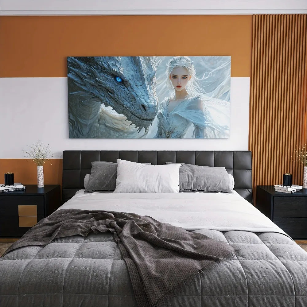 Hign-concerned Dragon Guardian Canvas Wall Art For Home