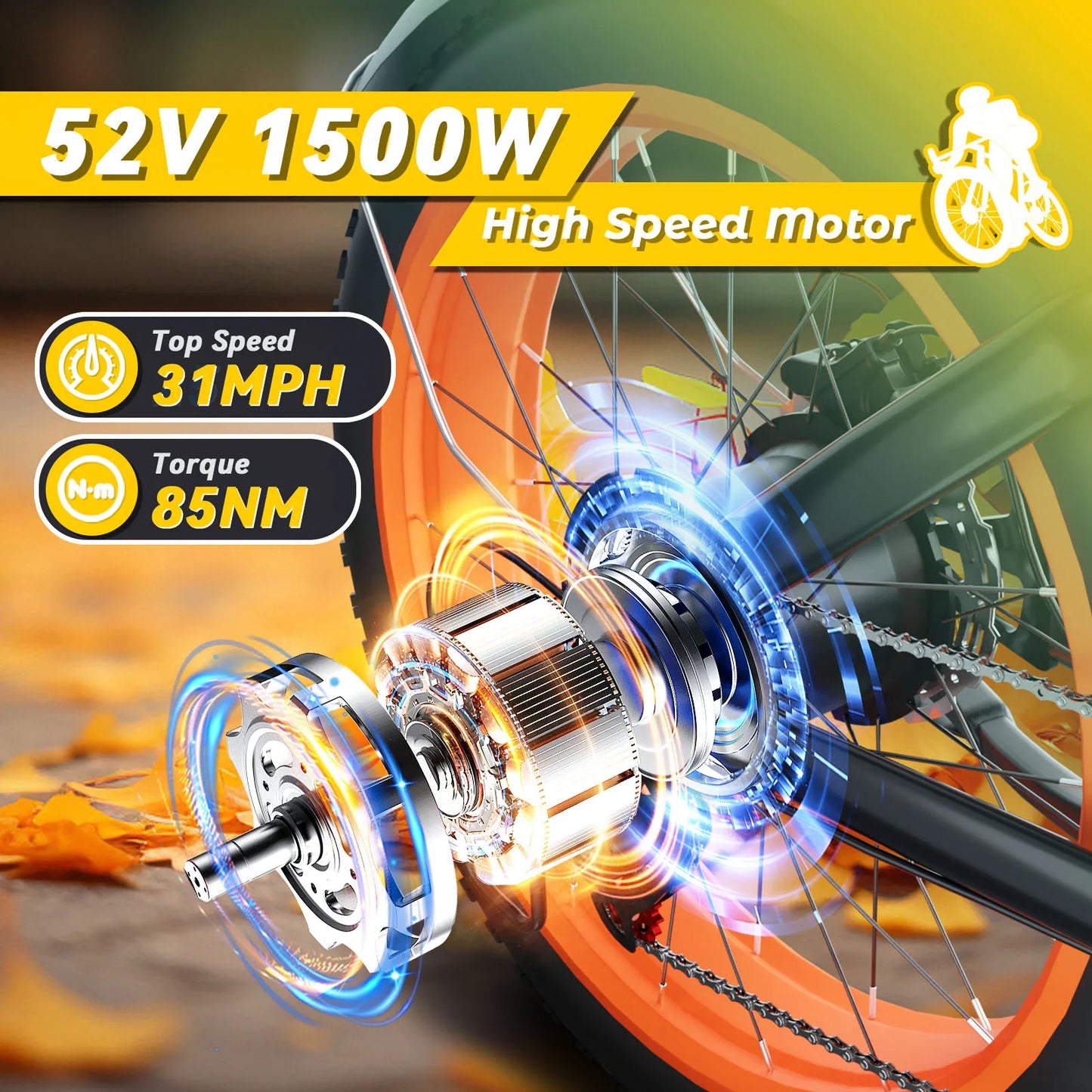 Moobelo B8 Electric Bike 1500W Motor 80 Miles Range