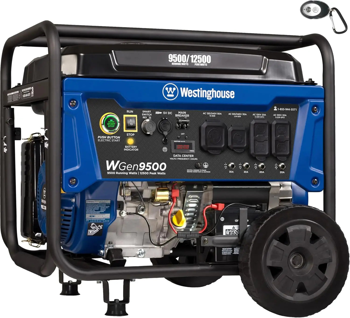 XMSJ Outdoor Power Equipment 12500 Watt Portable Generator With Remote Start