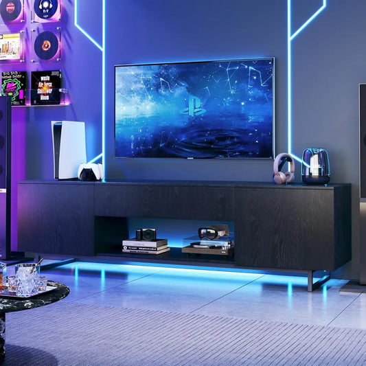 Modern TV Stand With LED Light Entertainment Center