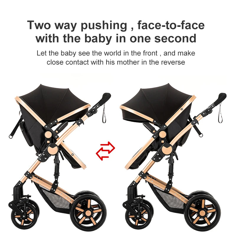 Supperbebe 2 In 1 Light Baby Stroller With Four Wheels